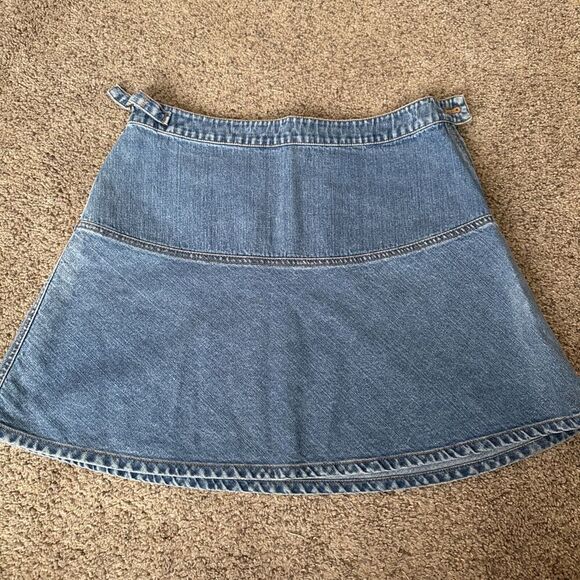 Vintage The Limited Jean Skirt Skater Denim Womens Size 10 Y2K Bratz‎ Barbie Lug - Picture 1 of 9